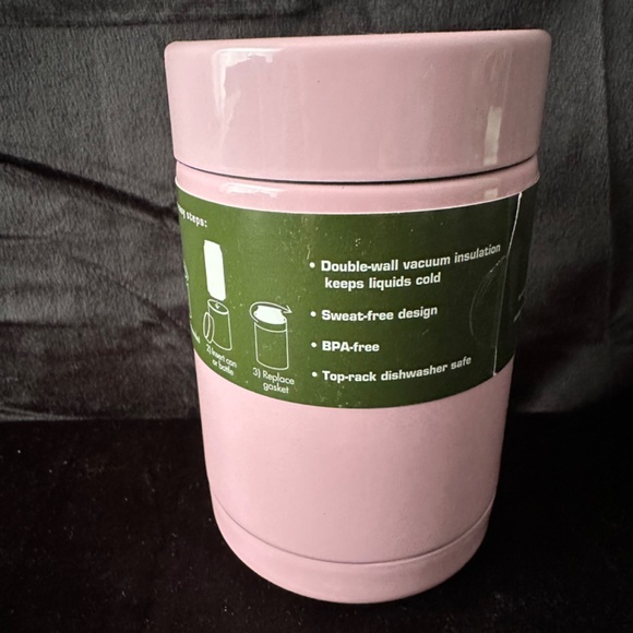 New, Ozark Trail 12 oz insulated stainless steel can cooler, pink - Picture 3 of 5